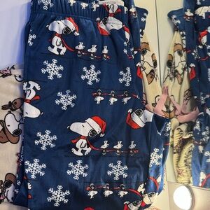 Peanuts Blue Snoopy Winter Pajamas